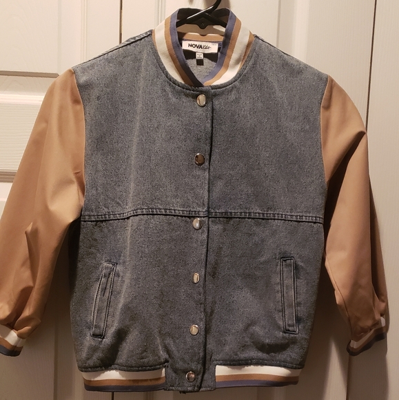 NOVA KIDS snap front denim jacket - Picture 1 of 4